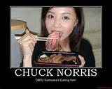 Facebook opmerkingen bij Chuck Norris Pussy kut Vagina eten