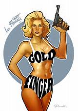 Pussy Galore door Honor Blackman Goldfinger 1964 geÃ¯nspireerd 007 meisjes