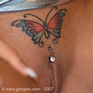 Vlinder Pussy tatoeages