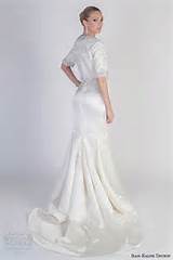 Beaded Topper Fit en Flare zeemeermin bruiloft jurk Pussy Galore terug
