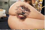 Wolfman Zombie Pussy schilderij Halloween Bodypaint 10 UselessJunk Com