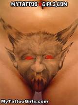 Deamon Pussy Tattoo gratis, tatoeages