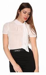 Huis Blouses Nikky Pussy Bow Blouse wit