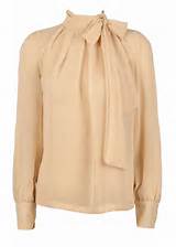 CrÃ¨me Chiffon Blouse glamoureuze kleding glamoureuze Pussy Bow Blouse