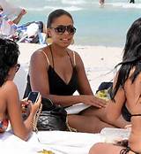 Sanaa Lathan haar tieten en kont In Thong op strand Paparazzi tonen