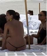 Sanaa Lathan haar tieten en kont In Thong op strand Paparazzi tonen