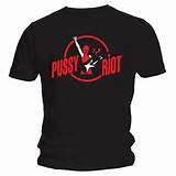 OfficiÃ«le Pussy Riot Mens T Shirt zwart technischer Arty Emo spullen Pin