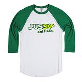 Grappig eten kut T Shirt Raglan T-shirt SKREENED