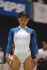 Koreaanse Gymnast kut glijden geen slipje Upskirt Pussy
