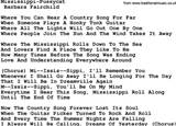 Mississippi Pussycat teksten en akkoorden als PDF bestand voor downloaden